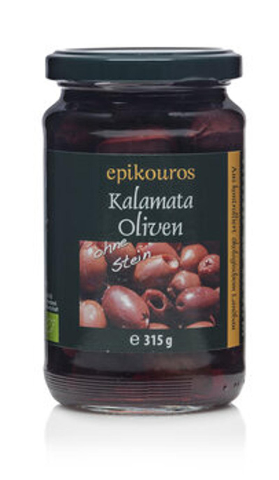 Produktfoto zu GEBINDE schwarze Kalamata-Oliven in Meersalzlake, 6 x 315 g (6 x170g Abtropfg)