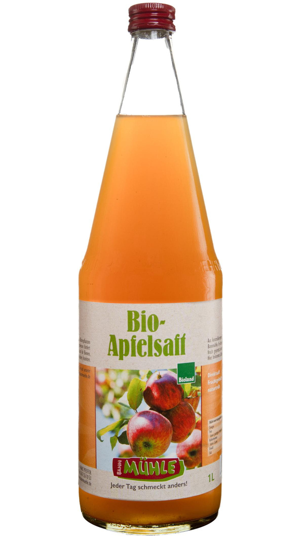 Produktfoto zu Kiste Apfelsaft naturtrüb, 6 x 1 l