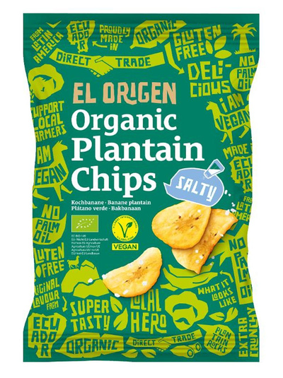 Produktfoto zu GEBINDE Plantain Kochbananen-Chips mit Meersalz, 8 x 80g