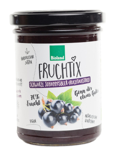 Produktfoto zu Fruchtix - schwarze Johannisbeere-Fruchtaufstrich, 220g