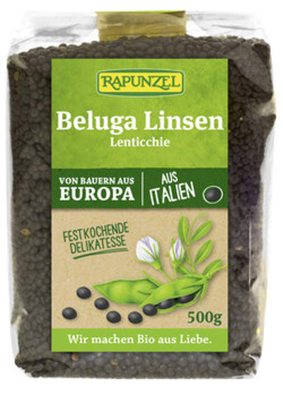 Produktfoto zu Beluga Linsen schwarz, 500 g