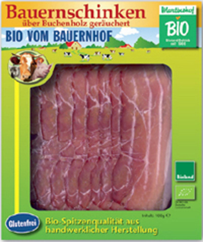 Produktfoto zu Bauernschinken, 80g, über Buchenholz geräuchert