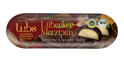 Produktfoto zu Honig-Marzipan Brot mit Zartbitterschokolade, 50g