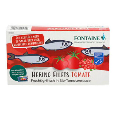 Produktfoto zu Heringsfilet in Tomatensauce, 200g